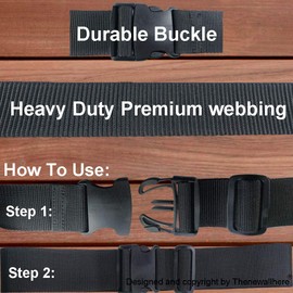 Thenewallhere Luggage Straps for Suitcases,Heavy Duty Travel Accessories Belts,Adjustable with Quick Release Buckle/Clips,2 PCS Nylon 2"x78" Add A Bag Backpack,Luggage,Suitcases Packing Securing Strap