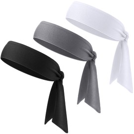 WILLBOND 3 Diademas para Cabeza para Mujeres y Hombres Diadema Deportiva con Lazo Trasero Muñequera Atlética de Tenis Banda para Cabello de Cabeza Seca Elástica con Lazo