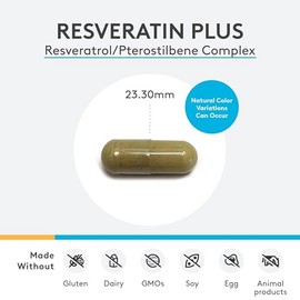 XYMOGEN Resveratin Plus - Resveratrol, Quercetin & Pterostilbene - Antioxidant & Cellular Health Support - Vegan, Gluten-Free & Non-GMO - 60 Capsules