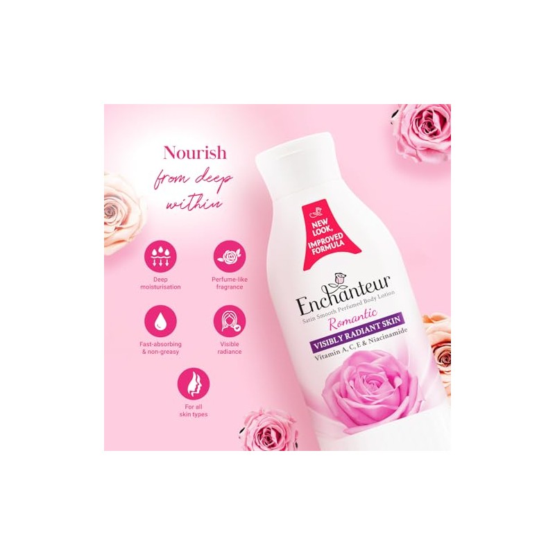 Enchanteur Perfumed Body Lotion Moisture Silk Aloe Vera & Olive
