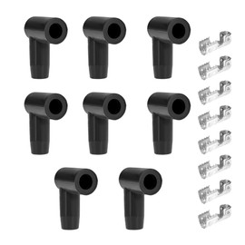 Anxingo 8 Set HEI Style Spark Plug Boot Terminal Kit Distributor Ignition Boot 90 Degree Connector Spark Plug Ignition Wire