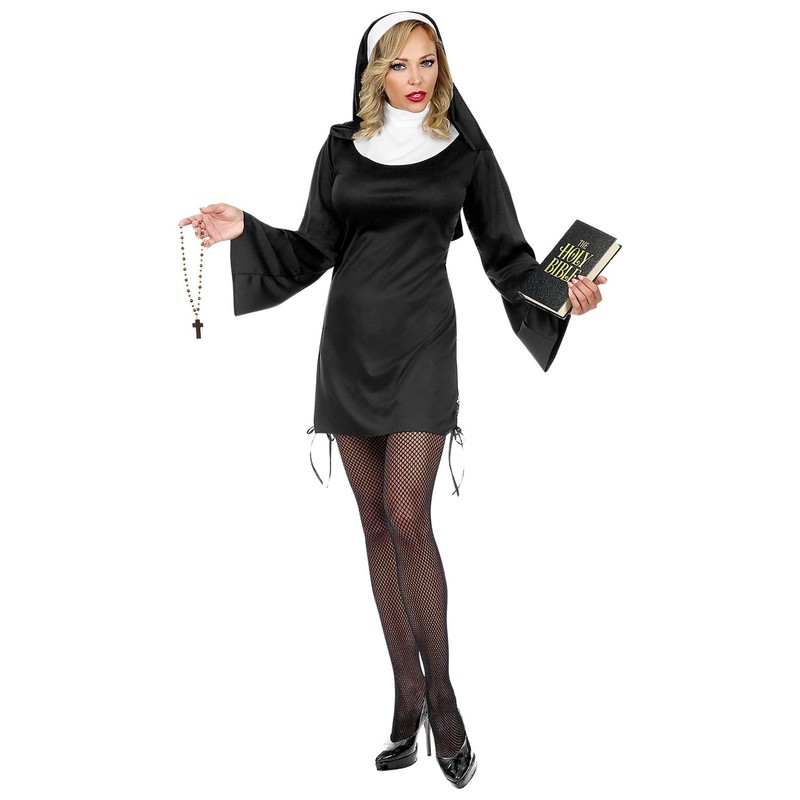 Widmann 07542 Costume Nun, Black, M