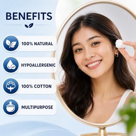 Cotton Balls – 200 Count per Bag, 120g Each, 3-Pack – 100% Natural Cotton, Ultra-Soft & Absorbent – Perfect for Makeup Removal, Nail Care, Skincare & Crafts (3 Pack, 200, Count)