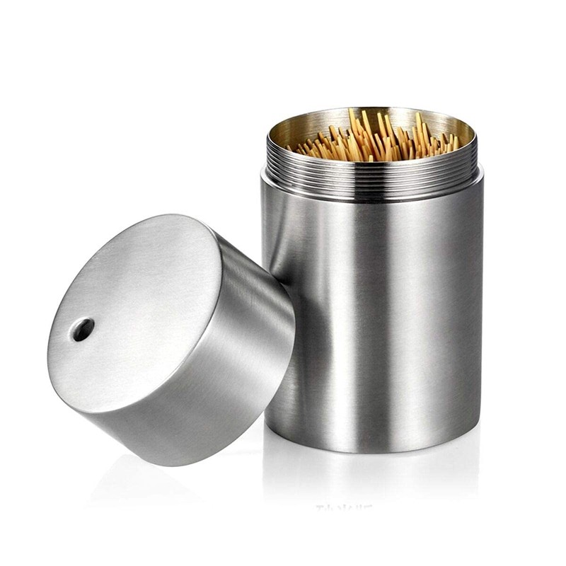 Toothpick Holder Dispenser SUS304 Stainless Steel Thickening Tooth Picks Container