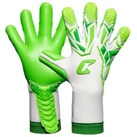 CATCH&KEEP ViVor Goalkeeper Gloves - Professional Football Gloves for Teenagers and Adults (Size 5-12) - 4 mm Octopus Grip for Maximum Grip in Rain and Wet - Hybrid Cut - Breathable & Flexible