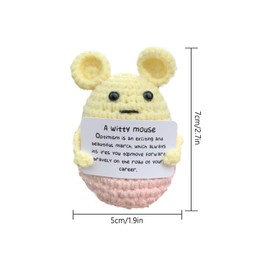 sinirttou Lucky Charm Pocket Hug Mouse, Small Cuddly Toy Lucky Charm, Good Luck Gifts, Lucky Charm Exam Gift, Consolation Gifts, Creative Gift for Girlfriend, First Day of School Gift