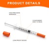 100 Pack 1ml Syringes, 27G 13mm Disposable Lab Syringes, Clear