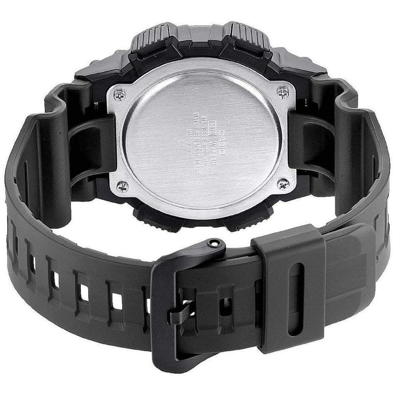 Casio W-735H-1BVEF Men's Black Vibration Alarm Watch, Black, Modern