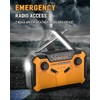 PRUNUS J-369 11100mWh Emergency Weather Radio, AA Batteries/Hand Crank/Solar/USB Charging,