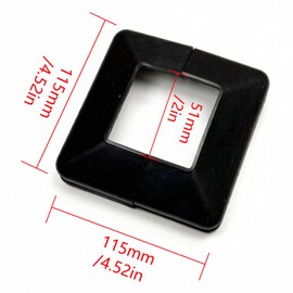 Black Deck Post Base Cover for Railings, 2x2 Inch, 6 Pcs
