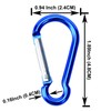 100pcs Small Spring-Loaded Gate Aluminum Carabiner Bulk Carabiner Spring Clip