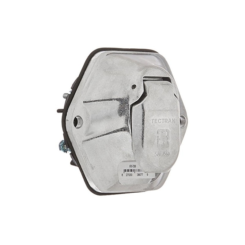 Tectran 670-7200 7 Way Socket (with Circuit Breaker, Split Pin,