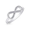 TILO JEWELRY 925 Sterling Silver Forever Infinity Ring with CZ