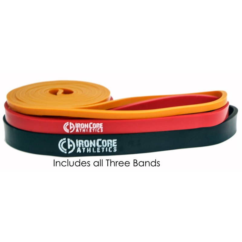 Iron Core Athletics Pull-Up Assistance Bands - Long Loop Orange,
