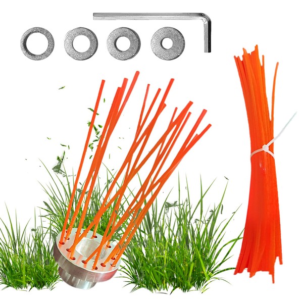 CUVZORA Unkrautbürste, Inkl. 32 langlebige PA 66 Nylonfäden, Rasentrimmer Unkrautbürste,