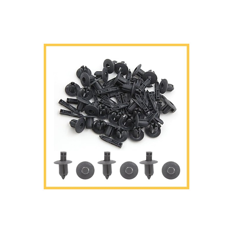 REPAIROCK 30Pcs 8mm Hole Plastic Push Type Rivet Fastener Door