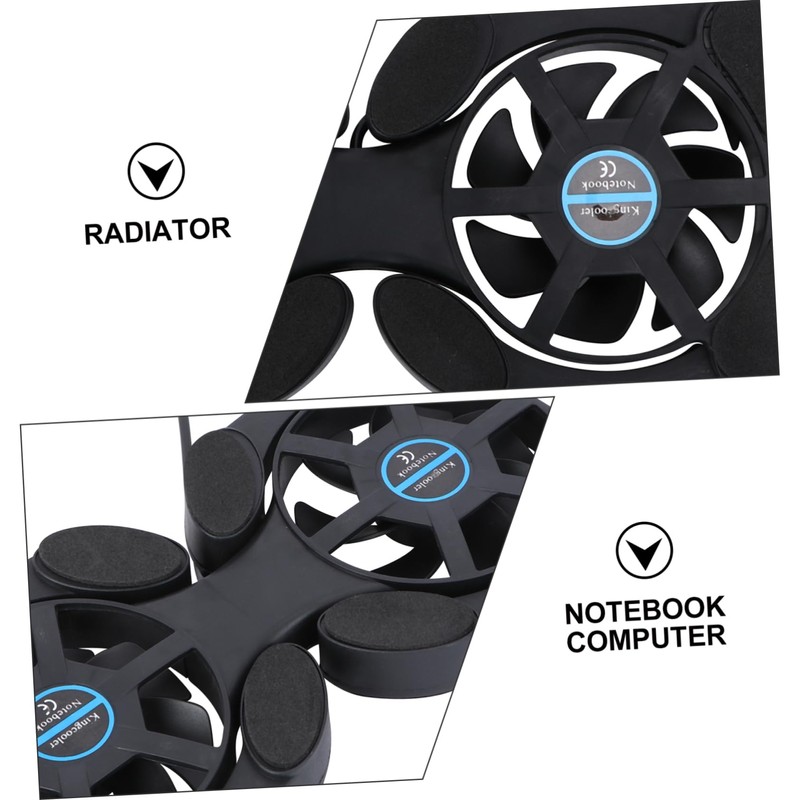 OSALADI Portable Foldable Laptop Cooler Dual USB Fans Height Computer
