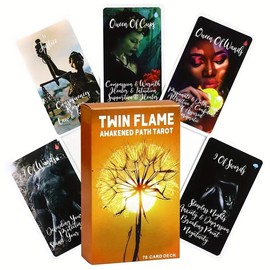 Twin Flame Awakened Path Tarot Card Game, 1 Box Tarot Card Game, Casual Party Game, Card Game for Teens, Adults, Family, Friend