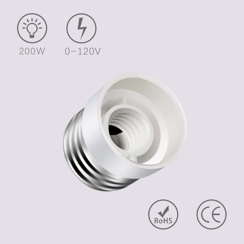 DiCUNO Adaptador de enchufe E26 a E12, convertidor de foco