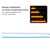 2Pcs LED Daytime Running Light Sequential Flexible Turn Signal Strip