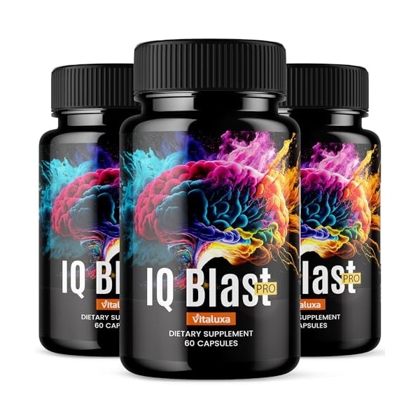 (3 Pack) IQ Blast Pro Capsules, IQblast Pro Supplement Official