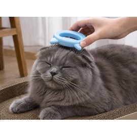 Pet Grooming Brush for Cats & Dogs – Shell-Shaped Handheld Comb for Loose Hair Removal & Everyday Grooming