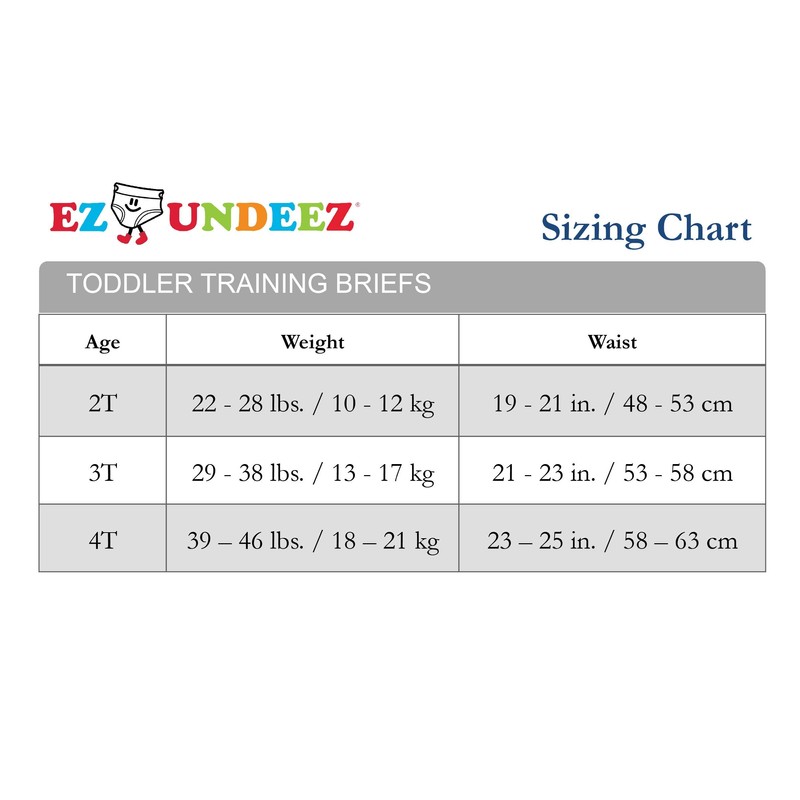 Ez Undeez Toddler Boys Underwear, Padded Potty Training Briefs, Easy