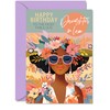 Daughter in Law Birthday Card – Fabulous Floral Afro Queen