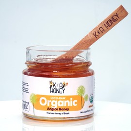 K&A HONEY Angico Honey | USDA Certified Organic | 100% Pure Brazilian Honey | Rich in Antioxidants & Natural Energy | Natural Alternative to Sugar | 8.47 oz