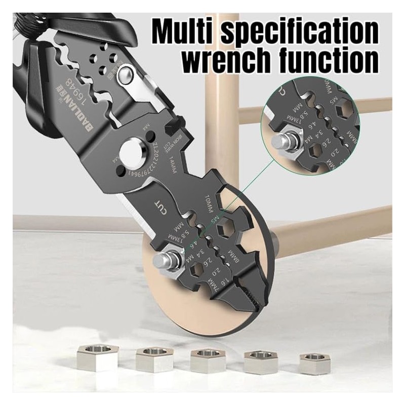 25-in-1 Multifunctional Wire Stripper Tool,Wire Cutter,Cable Cutters, Wire Crimper,Side Cutter,