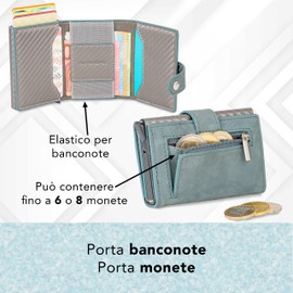 SUITEHOME Credit Card Holder, Slim Men's Wallet with RFID Anti-Clonation, Pocket Size, Intelligent Shielded Wallet, Light Grey, 10 x 6 x 2, Modern, lightgrey, Modern