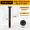 1/4-20 x 2-1/2" Flat Head Thread Cutting Self Drilling Deck