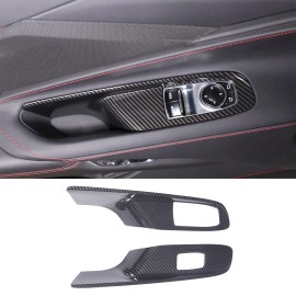 MODY ABS Carbon Fiber Window Lifting Switch Button Frame Trim For Corvette C8 2020-24