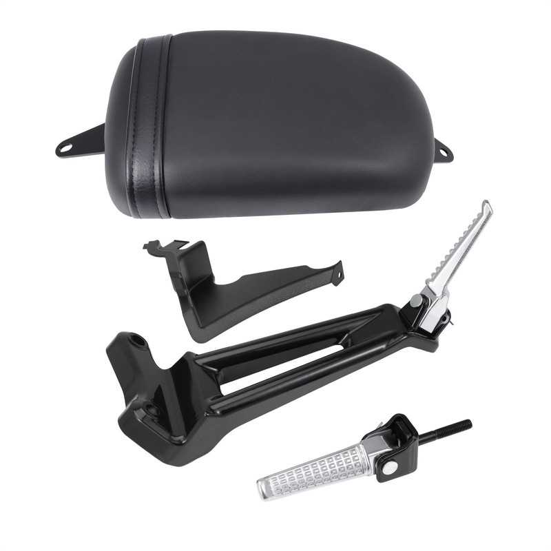 Kiawnia Motorcycle Passenger Seat Kit, Rear Seat and Foot Pegs,