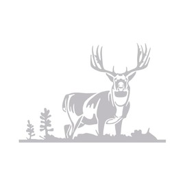 Broadside Mule Deer Decal - Mule Deer Hunting Decals - Deer Hunting - Mule Deer Sticker - Small Decals - Automotive Window Decal - Hunting Stickers - Mule Deer - Hunters Image