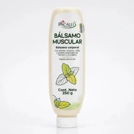 Bálsamo Muscular PACALLI · Fórmula con Aceites Esenciales y Extractos de Origen Natural · 250 g