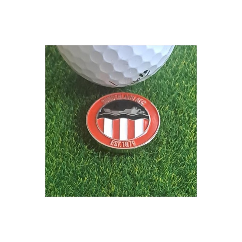 Sunderland Metal Golf Ball Marker with Magnetic Cap Clip