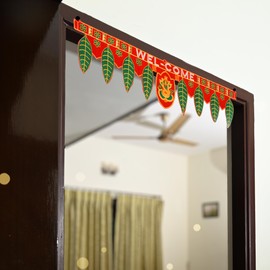Toran Bandanwar Door Wall Hanging Traditional Indian Home Office Temple Diwali Pooja Festival Décor Decoration Gifting (Design-3)