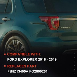 Lathsy Tail Light Compatible With 2016 2017 2018 2019 Ford Explorer Left Driver Side Replace:FB5Z13405A