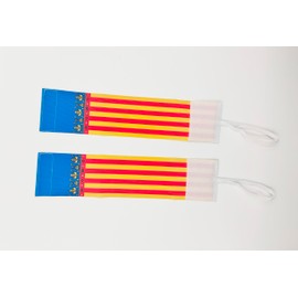 Football Captain Flag Armbands, Football Captain Armbands, Adjustable Elastic Football Captain Armbands (2, Valencian Community, 8x30cm)