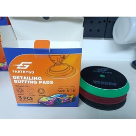 5 Inch Foam Polishing Pads – 3 Pack Car Buffing Pads for Waxing, Swirl Removal & Finishing – Medium Size Detail Pads for DA & Rotary Polishers – Reusable & Paint-Safe