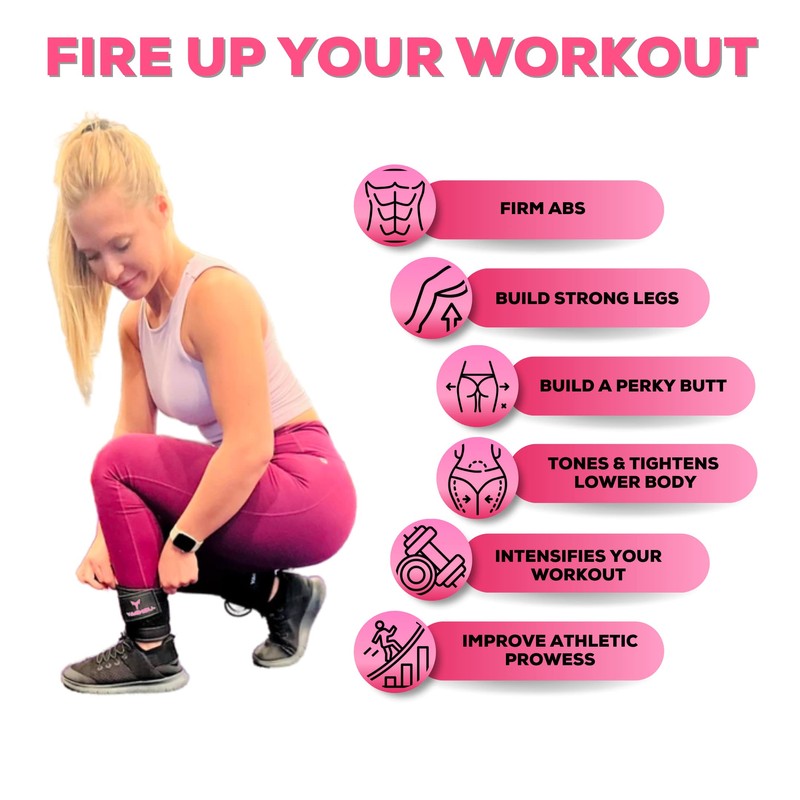 YAGHZU Ankle Straps for Cable Machines Women - Adjustable Gym