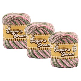 Bulk Buy: Lily Sugar 'n Cream Super Size 100% Cotton Yarn (3-Packs) ~ Ombres, Scents, Stripes, Twists (Pink Camo SS #19920)3
