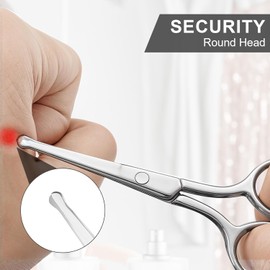 2 tijeras para cejas, tijeras de nariz para hombres, tijeras pequeñas de acero inoxidable, tijeras pequeñas, tijeras para el cabello, tijeras pequeñas, tijeras para el cabello, tijeras pequeñas