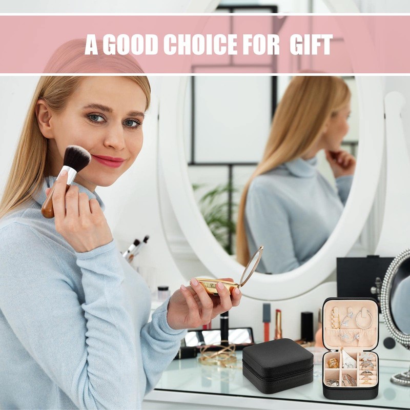 Taiyin 6 Pcs Travel Jewelry Case Organizer Bridesmaid Gift Boxes