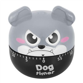 Tomotato Mechanical Kitchen Timer, Adorable Dog Shaped Wind Up Timer with 60 Minute Countdown Alarm for Cooking Baking Study ABS Material Manual Rotating Alarm Counter