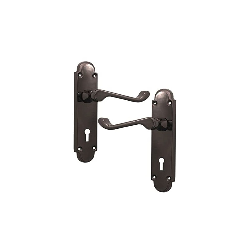 Infinity Decor Victorian Scroll Lever Lock Pull Handles on 168mmx40mm