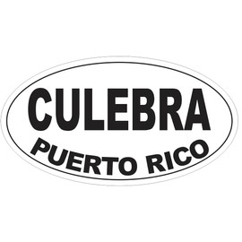 Generic Culebra Puerto Rico Oval Bumper Sticker D4108