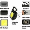 Unbranded 2PACK Mini USB Rechargeable LED Flashlight COB Work Lamp