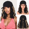 CHRSHN Peluca De Sombrero Para Mujer, Gorra De Béisbol Con